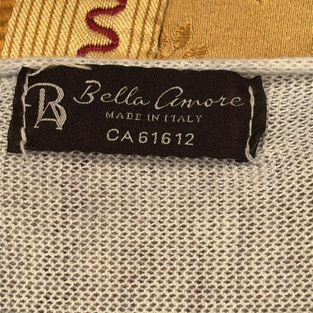 Bella Amore Light Blue Sweater with Studded Accents,
Viscose/Acrylic blend, XL - Picture 6 of 10